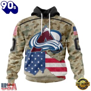 NHL Colorado Avalanche Specialized Kits For United State With Camo Color Hoodie, T Shirt , Trending NHL 3D Tee Nhl Colorado Avalanche Specialized Kits For United State With Camo Color Hoodie T Shirt 1