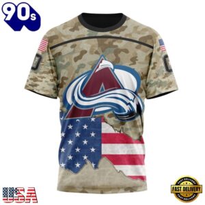 NHL Colorado Avalanche Specialized Kits For United State With Camo Color Hoodie, T Shirt , Trending NHL 3D Tee Nhl Colorado Avalanche Specialized Kits For United State With Camo Color Hoodie T Shirt 4