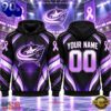 NHL Columbus Blue Jackets 2026 Hockey Fights Cancer Personalized Hoodie Shirt, Trending NHL 3D Tee