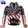 NHL Columbus Blue Jackets Specialized Kits For Honor USS Military Hoodie, T Shirt , Trending NHL 3D Tee