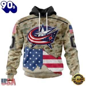 NHL Columbus Blue Jackets Specialized Kits For United State With Camo Color Hoodie, T Shirt , Trending NHL 3D Tee Nhl Columbus Blue Jackets Specialized Kits For United State With Camo Color Hoodie T Shirt 1