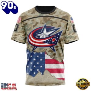 NHL Columbus Blue Jackets Specialized Kits For United State With Camo Color Hoodie, T Shirt , Trending NHL 3D Tee Nhl Columbus Blue Jackets Specialized Kits For United State With Camo Color Hoodie T Shirt 4