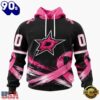 NHL Dallas Stars 2026 Hockey Pink Fights Breast Cancer Design Hoodie, TShirt, Sweatshirt, Trending NHL 3D Tee