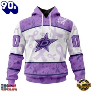 NHL Dallas Stars Special Lavender Fight Cancer Hoodie, T Shirt , Trending NHL 3D Tee Nhl Dallas Stars Special Lavender Fight Cancer Hoodie T Shirt 1