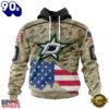 NHL Dallas Stars Specialized Kits For United State With Camo Color Hoodie, T Shirt , Trending NHL 3D Tee