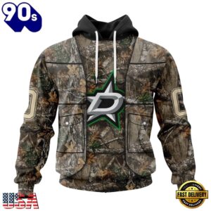 NHL Dallas Stars Specialized Unisex Vest Kits With Realtree Camo Hoodie, T Shirt, Trending NHL 3D Tee Nhl Dallas Stars Specialized Unisex Vest Kits With Realtree Camo Hoodie T Shirt 1