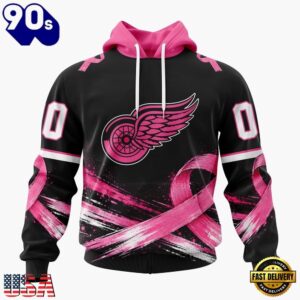 NHL Detroit Red Wings 2026 Hockey Pink Fights Breast Cancer Design Hoodie, TShirt, Sweatshirt, Trending NHL 3D Tee Nhl Detroit Red Wings 2026 Hockey Pink Fights Breast Cancer Design Hoodie Tshirt Sweatshirt 1