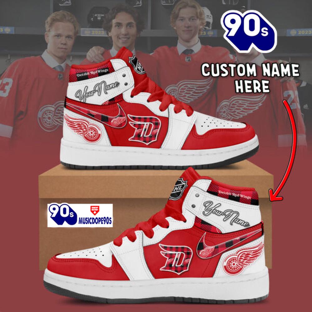 NHL Detroit Red Wings Air Jordan 1 Shoes NHL Detroit Red Wings Air Jordan 1 Shoes