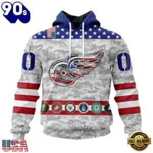NHL Detroit Red Wings Armed Forces Appreciation Design Hoodie, T Shirt, Trending NHL 3D Tee Nhl Detroit Red Wings Armed Forces Appreciation Design Hoodie T Shirt 1