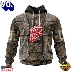 NHL Detroit Red Wings Specialized Unisex Vest Kits With Realtree Camo Hoodie, T Shirt, Trending NHL 3D Tee Nhl Detroit Red Wings Specialized Unisex Vest Kits With Realtree Camo Hoodie T Shirt 1