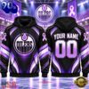 NHL Edmonton Oilers 2026 Hockey Fights Cancer Personalized Hoodie Shirt, Trending NHL 3D Tee