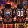 NHL Edmonton Oilers 2026 Honoring Firefighters Personalized Hoodie Shirt, Trending NHL 3D Tee