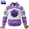 NHL Edmonton Oilers Special Lavender Fight Cancer Hoodie, T Shirt , Trending NHL 3D Tee