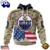 NHL Edmonton Oilers Specialized Kits For United State With Camo Color Hoodie, T Shirt , Trending NHL 3D Tee