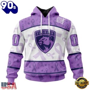 NHL Florida Panthers Special Lavender Fight Cancer Hoodie, T Shirt , Trending NHL 3D Tee Nhl Florida Panthers Special Lavender Fight Cancer Hoodie T Shirt 1