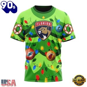 NHL Florida Panthers Specialized Christmass Tree Color And City's Sport Teams Hoodie, T Shirt, Trending NHL 3D Tee Nhl Florida Panthers Specialized Christmass Tree Color And City S Sport Teams Hoodie T Shirt 4