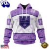 NHL Los Angeles Kings Special Lavender Fight Cancer Hoodie, T Shirt , Trending NHL 3D Tee