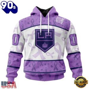 NHL Los Angeles Kings Special Lavender Fight Cancer Hoodie, T Shirt , Trending NHL 3D Tee Nhl Los Angeles Kings Special Lavender Fight Cancer Hoodie T Shirt 1