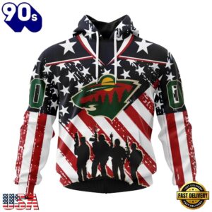 NHL Minnesota Wild Specialized Kits For Honor USS Military Hoodie, T Shirt , Trending NHL 3D Tee Nhl Minnesota Wild Specialized Kits For Honor Uss Military Hoodie T Shirt 1