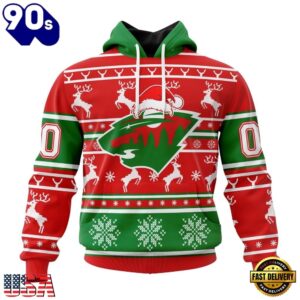 NHL Minnesota Wild Specialized Unisex Christmas Is Coming Hoodie, T Shirt , Trending NHL 3D Tee Nhl Minnesota Wild Specialized Unisex Christmas IS Coming Hoodie T Shirt 1