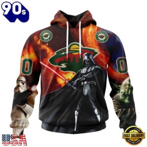 NHL Minnesota Wild x Star War Specialized Design Hoodie, T Shirt , Trending NHL 3D Tee Nhl Minnesota Wild X Star War Specialized Design Hoodie T Shirt 1