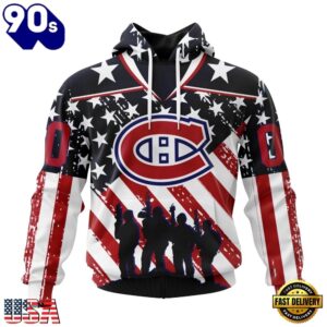 NHL Montreal Canadiens Specialized Kits For Honor USS Military Hoodie, T Shirt , Trending NHL 3D Tee Nhl Montreal Canadiens Specialized Kits For Honor Uss Military Hoodie T Shirt 1