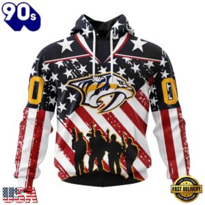 NHL Nashville Predators Specialized Kits For Honor USS Military Hoodie, T Shirt , Trending NHL 3D Tee Nhl Nashville Predators Specialized Kits For Honor Uss Military Hoodie T Shirt 1
