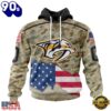 NHL Nashville Predators Specialized Kits For United State With Camo Color Hoodie, T Shirt , Trending NHL 3D Tee