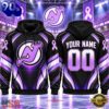 NHL New Jersey Devils 2026 Hockey Fights Cancer Personalized Hoodie Shirt, Trending NHL 3D Tee