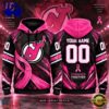 NHL New Jersey Devils Pink Fights Breast Cancer 2026 Personalized Hoodie Shirt, Trending NHL 3D Tee