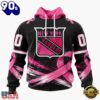 NHL New York Rangers 2026 Hockey Pink Fights Breast Cancer Design Hoodie, TShirt, Sweatshirt, Trending NHL 3D Tee