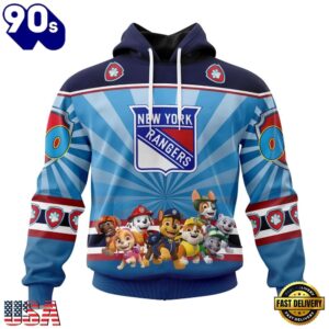 NHL New York Rangers Special Paw Patrol Kits Hoodie, T Shirt , Trending NHL 3D Tee Nhl New York Rangers Special Paw Patrol Kits Hoodie T Shirt 1