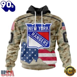 NHL New York Rangers Specialized Kits For United State With Camo Color Hoodie, T Shirt , Trending NHL 3D Tee Nhl New York Rangers Specialized Kits For United State With Camo Color Hoodie T Shirt 1