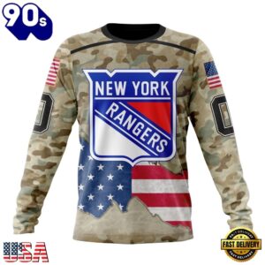 NHL New York Rangers Specialized Kits For United State With Camo Color Hoodie, T Shirt , Trending NHL 3D Tee Nhl New York Rangers Specialized Kits For United State With Camo Color Hoodie T Shirt 3