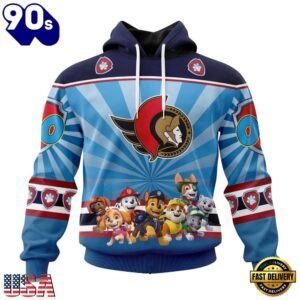NHL Ottawa Senators Special Paw Patrol Kits Hoodie, T Shirt , Trending NHL 3D Tee Nhl Ottawa Senators Special Paw Patrol Kits Hoodie T Shirt 1
