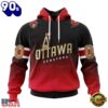 NHL Ottawa Senators Special Retro Gradient Design Hoodie, T Shirt, Trending NHL 3D Tee