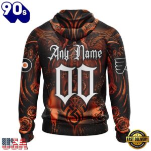 NHL Philadelphia Flyers Special Design Halloween With Skull Art Hoodie, T Shirt , Trending NHL 3D Tee Nhl Philadelphia Flyers Special Design Halloween With Skull Art Hoodie T Shirt 2