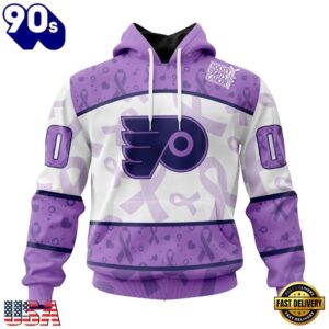 NHL Philadelphia Flyers Special Lavender Fight Cancer Hoodie, T Shirt , Trending NHL 3D Tee Nhl Philadelphia Flyers Special Lavender Fight Cancer Hoodie T Shirt 1