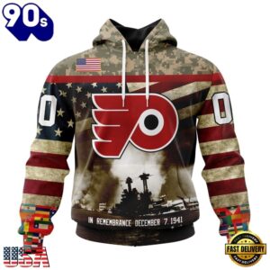 NHL Philadelphia Flyers Specialized Unisex Kits Remember Pearl Harbor Hoodie, T Shirt , Trending NHL 3D Tee Nhl Philadelphia Flyers Specialized Unisex Kits Remember Pearl Harbor Hoodie T Shirt 1