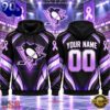 NHL Pittsburgh Penguins 2026 Hockey Fights Cancer Personalized Hoodie Shirt, Trending NHL 3D Tee