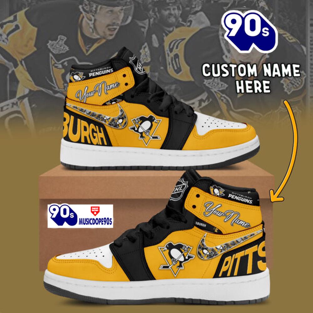 NHL Pittsburgh Penguins Air Jordan 1 Shoes NHL Pittsburgh Penguins Air Jordan 1 Shoes