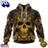 NHL Pittsburgh Penguins Special Design Halloween With Skull Art Hoodie, T Shirt , Trending NHL 3D Tee