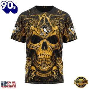 NHL Pittsburgh Penguins Special Design Halloween With Skull Art Hoodie, T Shirt , Trending NHL 3D Tee Nhl Pittsburgh Penguins Special Design Halloween With Skull Art Hoodie T Shirt 4