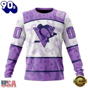 NHL Pittsburgh Penguins Special Lavender Fight Cancer Hoodie, T Shirt , Trending NHL 3D Tee Nhl Pittsburgh Penguins Special Lavender Fight Cancer Hoodie T Shirt 4