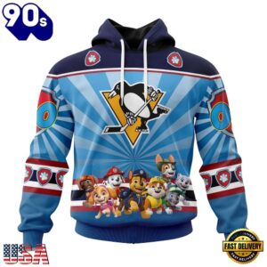 NHL Pittsburgh Penguins Special Paw Patrol Kits Hoodie, T Shirt , Trending NHL 3D Tee Nhl Pittsburgh Penguins Special Paw Patrol Kits Hoodie T Shirt 1