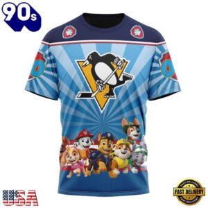 NHL Pittsburgh Penguins Special Paw Patrol Kits Hoodie, T Shirt , Trending NHL 3D Tee Nhl Pittsburgh Penguins Special Paw Patrol Kits Hoodie T Shirt 4