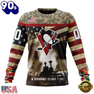 NHL Pittsburgh Penguins Specialized Unisex Kits Remember Pearl Harbor Hoodie, T Shirt , Trending NHL 3D Tee Nhl Pittsburgh Penguins Specialized Unisex Kits Remember Pearl Harbor Hoodie T Shirt 3