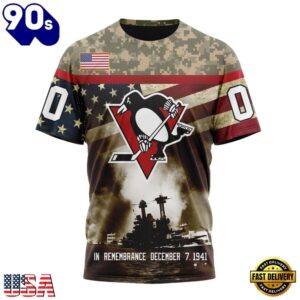 NHL Pittsburgh Penguins Specialized Unisex Kits Remember Pearl Harbor Hoodie, T Shirt , Trending NHL 3D Tee Nhl Pittsburgh Penguins Specialized Unisex Kits Remember Pearl Harbor Hoodie T Shirt 4