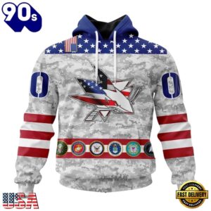 NHL San Jose Sharks Armed Forces Appreciation Design Hoodie, T Shirt, Trending NHL 3D Tee Nhl San Jose Sharks Armed Forces Appreciation Design Hoodie T Shirt 1