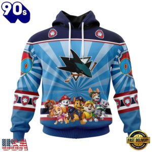 NHL San Jose Sharks Special Paw Patrol Kits Hoodie, T Shirt , Trending NHL 3D Tee Nhl San Jose Sharks Special Paw Patrol Kits Hoodie T Shirt 1